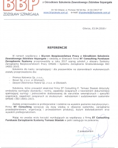 List referencyjny BBP Gliwice