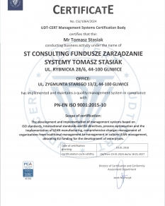 Certyfikat ISO 9001 ENG